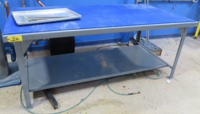 42" X 84" STEEL TABLE (NO CONTENTS)