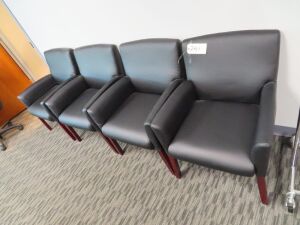 [4] LEATHER CHAIRS